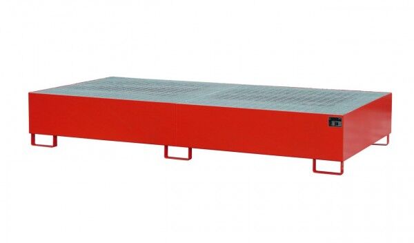 BAUER Stahl-Auffangwanne TYP AW-1000-2 feuerrot RAL 3000