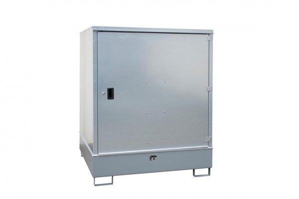BAUER Gefahrstoff-Schrank GS-3 für 4 x 200-l-Fass mausgrau RAL 7005